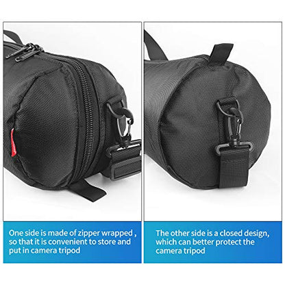 HEMMOTOP Tripod Carrying Case, 39x7in All Sides Thick Padded Tripod Bag with Shoulder Strap and Handle, Heavy Duty Light Stand Bag with Two Zippered Pockets for Pool Cue, Speaker Stand -R10018 - size: 39" L x 7" D