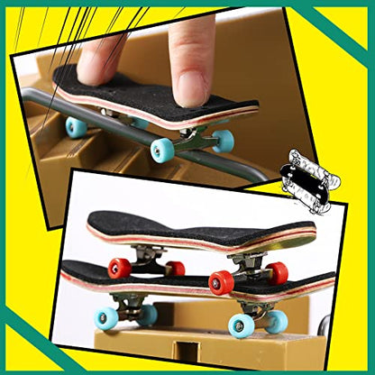 Zhehao 20 Pieces Fingerboard Tool Set Bearing Wheels with 4 Pieces Tool Screwdriver and Nut Driver Compatible with Most Fingerboard Trucks(White, Black, Red, Light Blue)