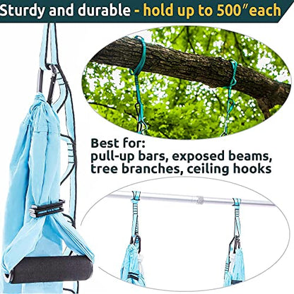 2Pcs Adjustable Anti-Gravity Chrysanthemum Swing Flying Stretch Belt Rope Climbing Daisy Chains Extension Yoga Belt Hanging - color: Grey, size: 1.1M