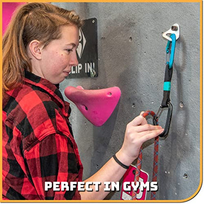 26kN Climbing Wall Bolt Hanger/Anchor/Tiedown for 3/8" Screw/Bolt Ideal for Rock Climbing and Home Gyms, Hammocks, Trailer Tie-Downs. Robust, Load-Bearing Steel Tie-Off - size: One-Pack