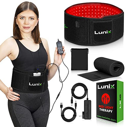 Lunix LX16 Red Light Therapy Belt, Near Infrared Light and Red Light Therapy to Improve Circulation, Relax Muscles, Black - size: Black Body