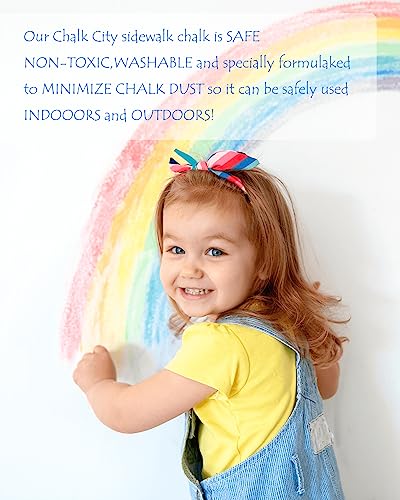 NewFamily Dustless Chalk 2-Pack, 24 Sticks (2×12 Colors) – Non-Toxic, Washable Sidewalk & Blackboard Chalk for Kids & Toddlers, Smooth Bold Colors - style: 2Box Set 12Colors