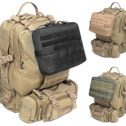 Molle Pouches Tactical Admin EDC Gear Utility Pouch Waist Bags for Small Tool Horizontal Modular Organization - color: 04 Black
