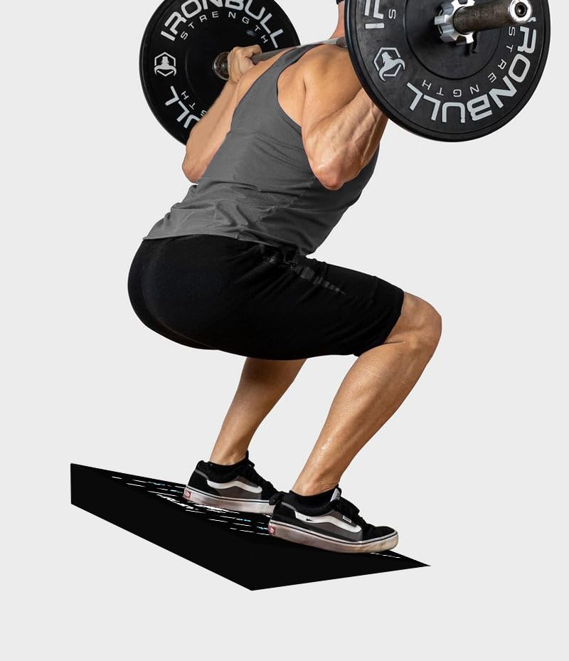 Slant Board for Weightlifting and Calf Stretching - Non-Slip Heel Elevated Squat Wedge Block - style: angle guidance