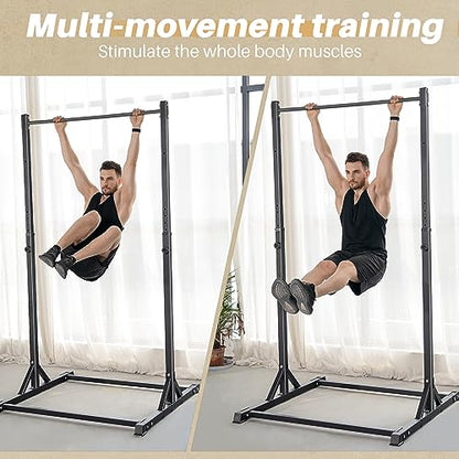 Pull Up Station, Bongkim Power Tower Portable Pullup Bar Station, Pull Up Bar for Home Gym, Pull Up Tower Station 330LBS - color: Black