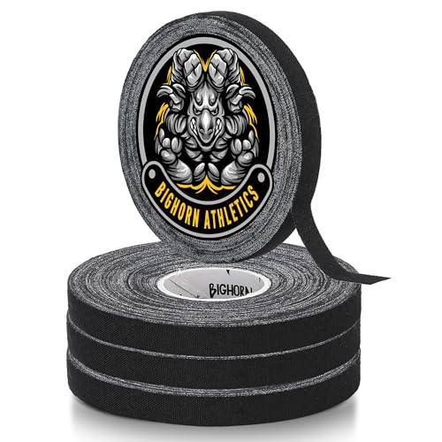Bighorn Athletics Finger Tape, 0.3-Inch x 45-Feet, 4 Rolls, Black | Fingers & toes support in Jiu Jitsu, Rock Climbing, Running, MMA. EZ tear tape, Zinc oxide adhesive, peels off clean. - color: Black, size: 0.3-Inch