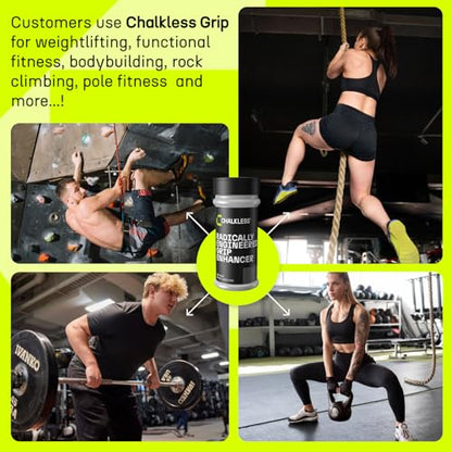 Chalkless Grip Enhancer - Premium Liquid Chalk Alternative & Less Mess Hand Chalk for Weightlifting, Powerlifting, Yoga, Gaming, Climbing, and More, Non-Toxic Long-Lasting & Reliable - style: 15 Gram