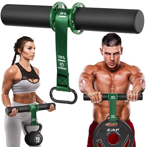 FitBeast Forearm Exerciser Wrist Roller Forearm Trainer | Forearm strengthener with non-slip handles and 220 lb capacity. Ideal for grip, wrist, hand and forearm strength training. - color: Green