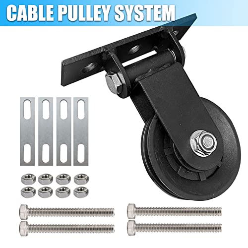 Power Rack Pulley Attachment, LAT Pulldown Machine - Cable & Weight Dual Pulley System for Home Gym Strength Training, Power Racks - color: Style 3
