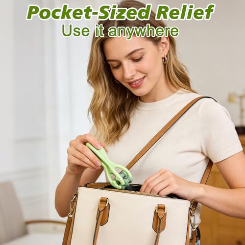 Green Finger Massager Roller & Acupressure Ring for Arthritis Relief, 6 PCS | Hand Therapy Tool for Finger Pain, Trigger Finger, Hand Stiffness, Carpal Tunnel Support, Circulation & Mobility Exercise - color: Green - 6 Pcs