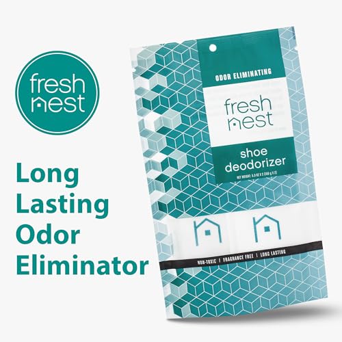 Shoe Deodorizer 4-Pack (8 Count) - Odor Eliminator, Air Freshener, Smell Absorber, Scent Remover for Shoes, Gym Bags, Soccer Cleats, Closets, Pet Area, Reusable - Shoe Deodorant - size: 2.65 Ounce (Pack of 4)