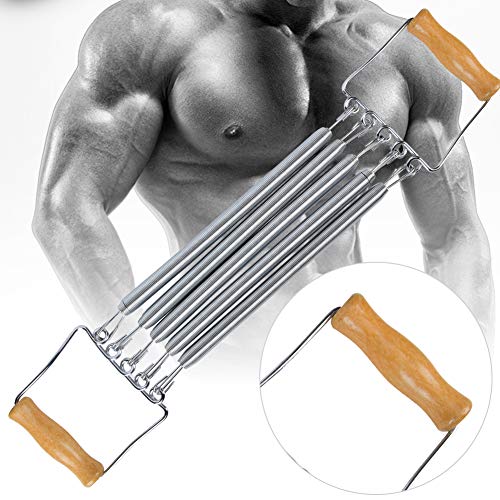 Chest Expander, Removable Spring Resistance Bands, Home Gym Equipment for Muscle Building Strength Training Stretching Routines