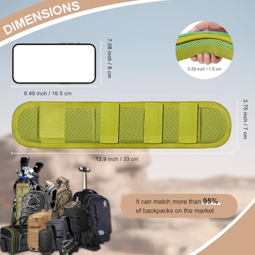 ZINZ 2-Pack Universal Shoulder Pad with Ultra Thick Cushion for Bag Luggage Bag Crossbody, Plus Long & Anti-Slip & Breathable,Army Green - color: Army Green