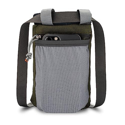 Oso Supply Co - Classic Chalk Bag for Rock Climbing, Bouldering Chalk Bag Bucket with Quick-Clip Belt, Zippered Pockets and Pouch - Perfect Indoor/Outdoor Rock Climbing Gear Equipment - color: Olive Green