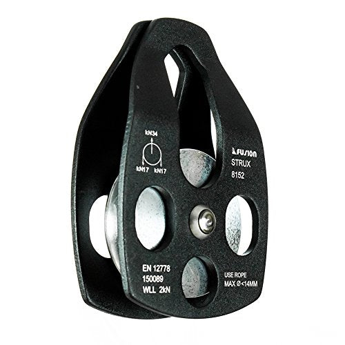 Fusion Climb Strux Aluminum Rescue Side Swing Pulley Blue 34KN… - color: Black