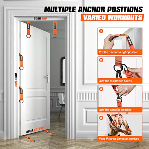 Resistance Bands, Pull Up Assistance Bands, Heavy-Duty Tricep Workout Equipment for Pushdowns, Bicep Curls, Face Pulls, Home Gym Equipment Training for Back, Abs, Triceps, Biceps, Arms