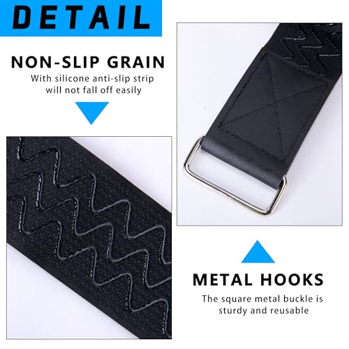 2 Set 120 Inch Anti-Slip Floating Water Mat Straps,Extra Long Floating Pad Strap with Pad Protectors and Metal Buckle,Reusable Neoprene Water Mat Straps for Storing Pad - color: 120 in