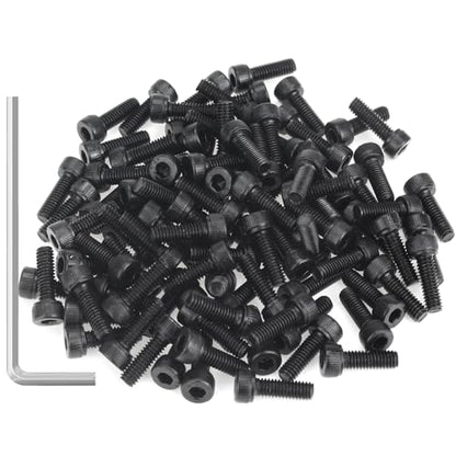 105 Pieces M4 x 12mm Socket Head Cap Screws, Thread Pitch 0.7mm, Sutemribor M4 Black Screws, 12.9 Grade Alloy Steel, Black Oxide Finish, Fully Threaded - size: M4 x 12mm, style: Socket Head
