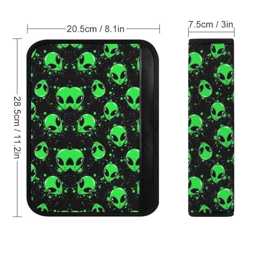 2 Pack Universal Fit Car Seat Belt Pad for Adult Use, All Vehicles, Alien Seat Belt Covers Cushion, Anti-Slip Pad - color: Pattern 881