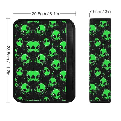 2 Pack Universal Fit Car Seat Belt Pad for Adult Use, All Vehicles, Alien Seat Belt Covers Cushion, Anti-Slip Pad - color: Pattern 881