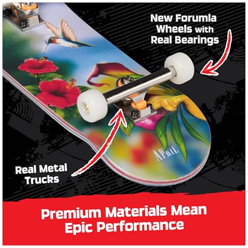 TECH DECK, April Pro Series Finger Board with Storage Display, Built for Pros; Authentic Mini Skateboards, Kids Toys for Ages 6 and up