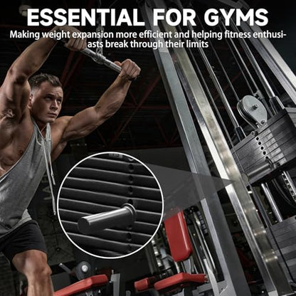 2 Pack Gym Pin with Spring Clip Collar, Weight Stack Pin Extender, Gym Pins for Weight Stack Machine, Weight Pins for Weight Stack, Strength Training Equipment for Commercial Gym and Home Gym