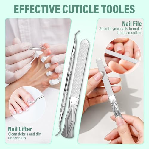 Toenail Clippers for Thick Toenails for Seniors, Angled Head Large Toe Nail Clippers for Ingrown Nails, Sharp Nail Cutter with Catcher Long Handle, Heavy Duty Nail Clippers Set for Thick Toenails - style: Professional Nail Clipper Set