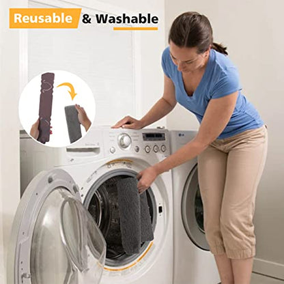 Retractable Gap Dust Cleaner with 3 Reusable Microfiber Dusting Cloths, Under Appliance/Refrigerator/Furniture Cleaning Tool with 100” Extension Pole, Washable Flat Gap Cleaning Duster by OOSOFITT - color: Gray, size: Gap Duster