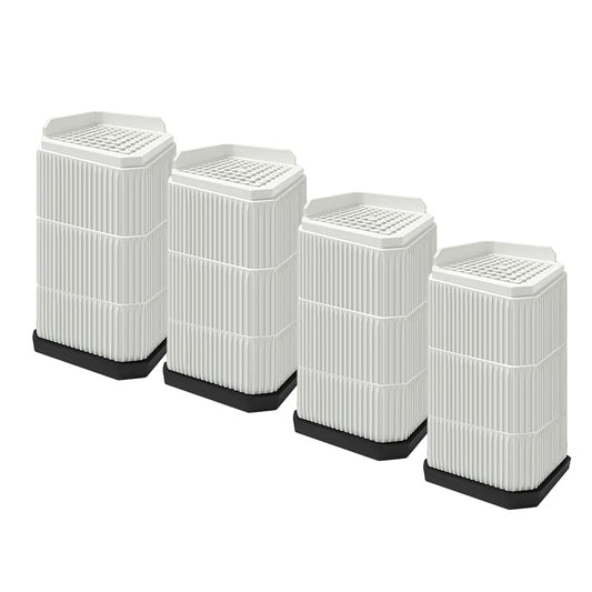 4 Pack Stackable Treadmill Incline Riser Blocks, Height Lift for Leveling & Uphill Training, Heavy Duty Support up to 4000 lbs, for Gym and Home Use - color: White, size: 3 layers (6in)