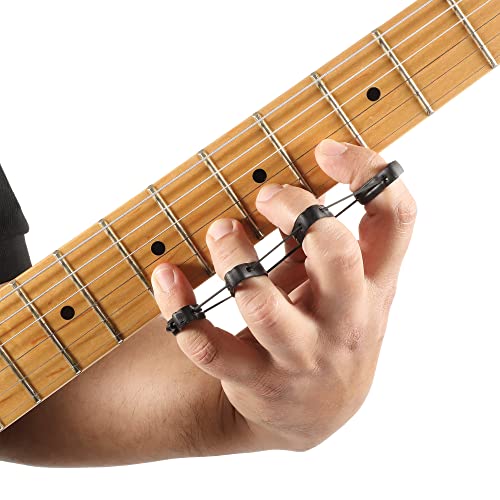 D'Addario Accessories Dexterity Band Finger Exerciser - Finger Exerciser & Hand Strengthener - Finger Strengthener for Strength & Dexterity - Finger Grip Strengthener Increases Speed & Fluidity