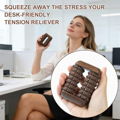 Stress Balls for Adults, Hand Exercise Roller for Arthritis, Stress Relief Hand Fidget for Relaxation and Focus, Hand Grip Strengthener Finger Exerciser Training Ball, 1 Piece