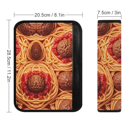 2 Pack Tomato Spaghetti Italian Pasta Food Seat Belt Cover Universal Fit Shoulder Protector for Adults and Children, Most Cars, Comfortable Driving - color: Pattern 258