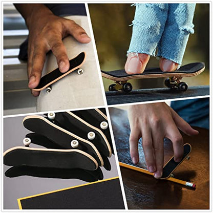WINDIR 24Pcs Foam Grip Tape for Fingerboards,38 * 110mm Professional Black Wooden MiNi Skateboards (24pcs) - color: 24pcs