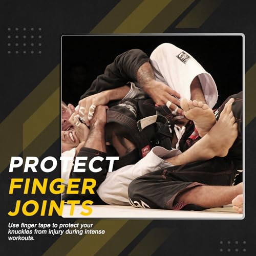OK TAPE Athletic Finger Tape (10Rolls 450FT), 0.5in Finge Wrap Tape, Extra Strong Adhesive Finger Support and Protect Tape, Hand Grip Tape for Rock Climbing, MMA, Jiu Jitsu, Volleyball, White - color: White