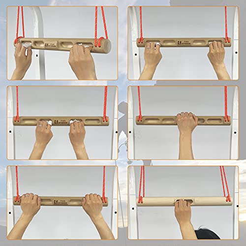 TWO STONES Portable Fingerboard as Rock Climbing Training Boards with Edges and Pockets, Portable Climbing Hangboard as Rock Climbing Finger Strengthener Training Indoor and Outdoor (CJ-HB2026)