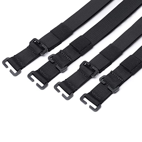 6 Pcs MOLLE Tactical Straps Adjustable Backpack Straps Attachment Webbing - color: Khaki