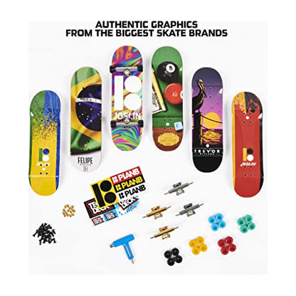 TECH DECK, Sk8shop Fingerboard Bonus Pack, Collectible and Customizable Mini Skateboards (Styles May Vary)