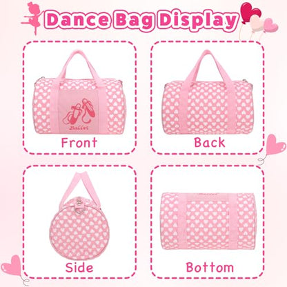 kilofly Girls Ballet Tutu Small Duffel Crossbody Dance Bag