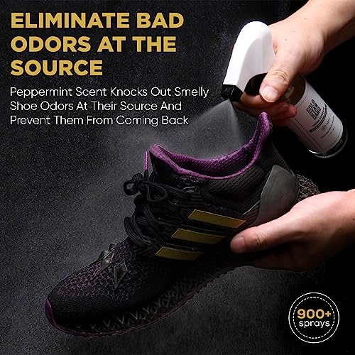 Gold Standard Natural Shoe Deodorizer Spray 6 oz Peppermint Odor Eliminator | Long-Lasting Freshness for Sneakers, Boots & Athletic Shoes - size: 6 Fl Oz (Pack of 1)