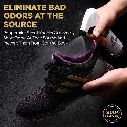 Gold Standard Natural Shoe Deodorizer Spray 6 oz Peppermint Odor Eliminator | Long-Lasting Freshness for Sneakers, Boots & Athletic Shoes - size: 6 Fl Oz (Pack of 1)