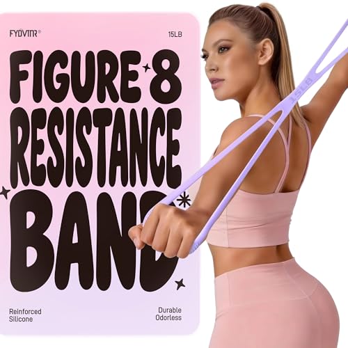 Upgraded Figure 8 Resistance Bands for Women with User Manual | High-Density Silicone .Gift-Ready Packaging . Beginner Workout Guide .Solid Comfort Handles .User Manual Included