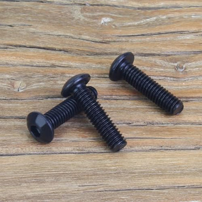 105 Pieces M4 x 16mm Button Head Socket Cap Screws, Thread Pitch 0.7mm, Sutemribor M4 Black Screws, 10.9 Grade Alloy Steel, Black Oxide Finish, Fully Threaded - size: M4 x 16mm, style: Button Head