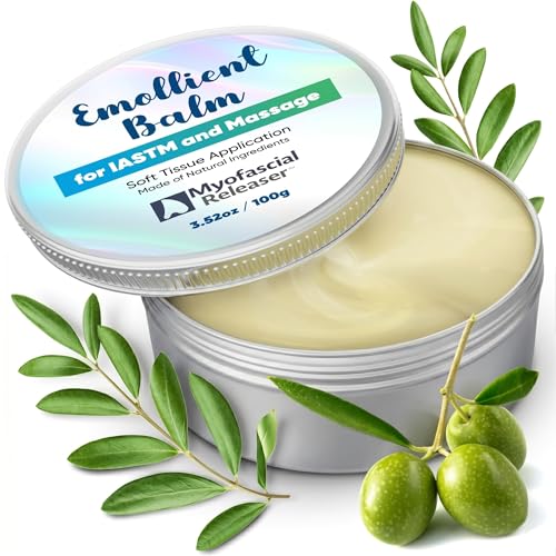 Myofascial Releaser Emollient Balm for IASTM & Gua Sha – Non-Greasy Massage Balm for Tool Glide and Bodywork – Natural, Hypoallergenic, Unscented Massage Balm Alternative to Oil (100g) - color: 100g