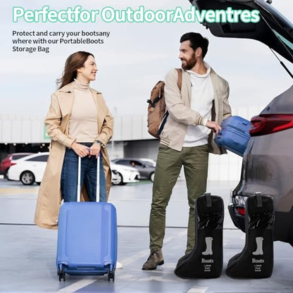 Portable 2 Pack Boots Storage,Tall Boots Storage/Protector Bag | Boots Cover (Black)