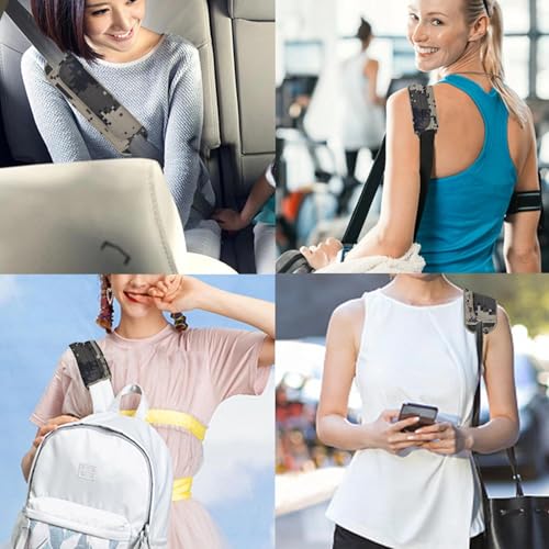 Ultra Thick & Breathable Universal Shoulder Pad Cushion for Bag - Long & Comfort - color: Camouflage Gray