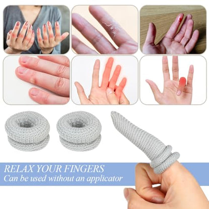 Finger Bandages 10Pcs Cotton Finger Cots Breathable Thumb Bandage Elastic Finger Gloves Tubular Gauze Finger Covers Finger Tips Protectors