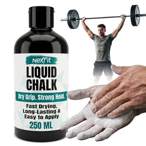 Liquid Chalk for Gym – Gym Chalk Liquid with Stronger Grip, Zero Slip, Dries in Seconds – Mess-Free Weightlifting Chalk for Crossfit, Rock Climbing & Gymnastics – Multiple - size: 250 ml (1 Pack)