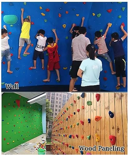 5 Pcs Resin Rock Climbing Holds with Screws, Inside Outside Climbing Hold Kit for Kids Beginners, Home Playground Obstacle Course Training Wall(Size:5pcs-Plank Installation) - size: 5pcs-Plank installation