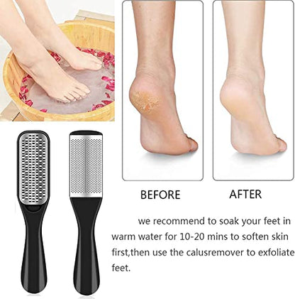 36 in 1 Pedicure Kit, Stainless Steel Foot Care Kit with Foot File | Professional pedicure kit with foot file, foot rasp, callus remover, nail clipper and cuticle pusher for home spa care. - style: Black&Pink