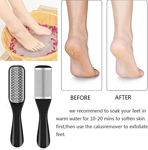 36 in 1 Pedicure Kit, Stainless Steel Foot Care Tools with Foot Rasp | Professional pedicure kit with foot file, foot rasp, callus remover, nail clipper and cuticle pusher for home spa care. - style: Black&Silver
